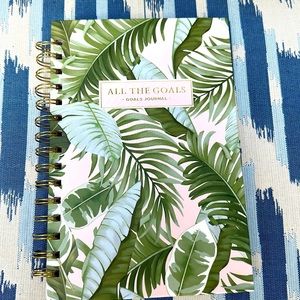 Boho Tropical Plant “ALL THE GOALS” Notebook by Elum NWT